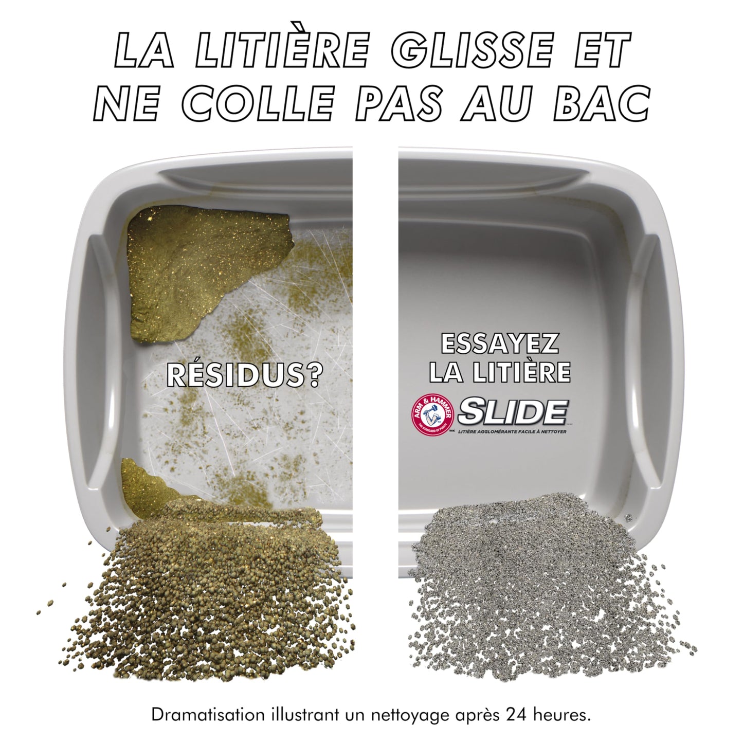 Arm & Hammer Clump & Seal Slide Litière d'Argile pour Chat, 9,1 kg, Contrôle des Odeurs Pendant 7 Jours, Sans Poussière, Litière Agglomérante (Paquet de 1)