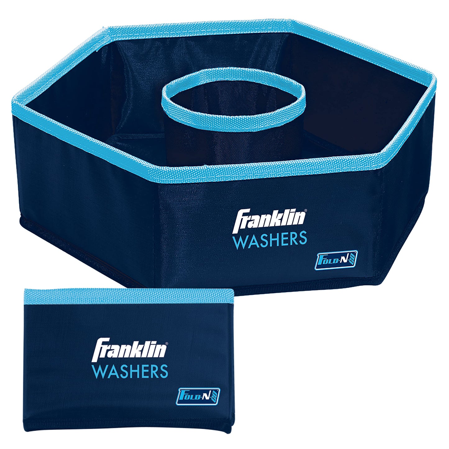 Franklin Sports Washer Toss - 6 Washers and 2 Collapsible Targets - Beach or Camping Outdoor Lawn Game - Official Size Washer Set Franklin Sports
