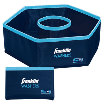 Franklin Sports Washer Toss - 6 Washers and 2 Collapsible Targets - Beach or Camping Outdoor Lawn Game - Official Size Washer Set Franklin Sports