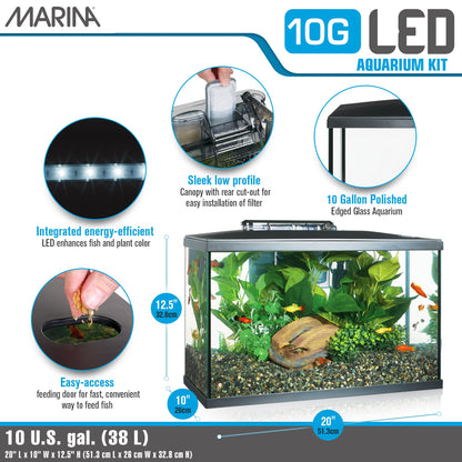 Marina LED Aquarium Kit, 10 Gallon, (15256A1) 🍁 All In One Marketplace Canada Marina