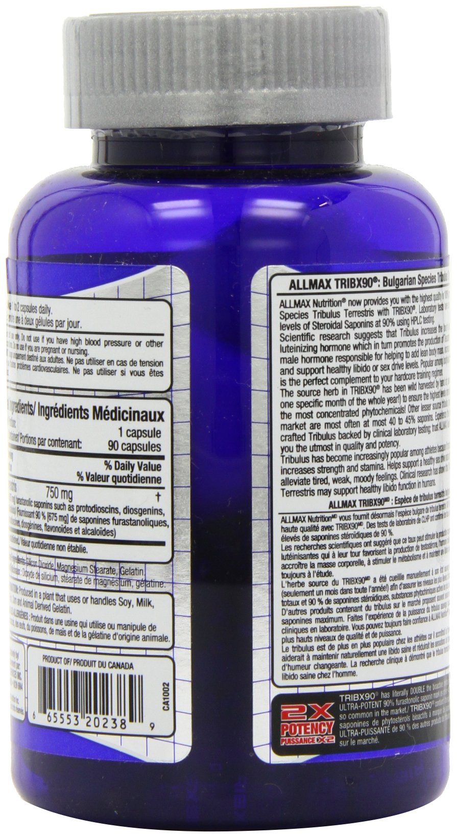 ALLMAX TribX90 Testosterone Booster Capsules, 90 Count ALLMAX