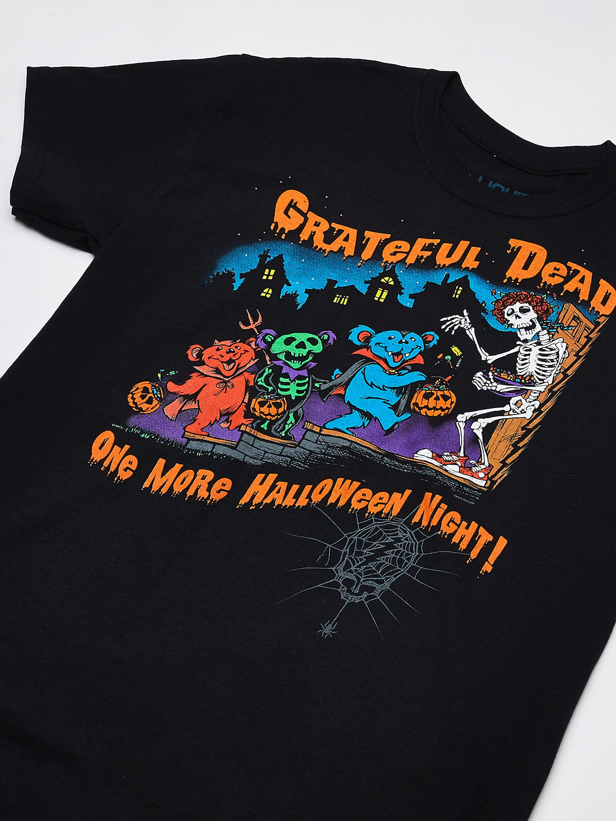 T-shirt Liquid Blue Grateful Dead One More Halloween Night, noir, taille S