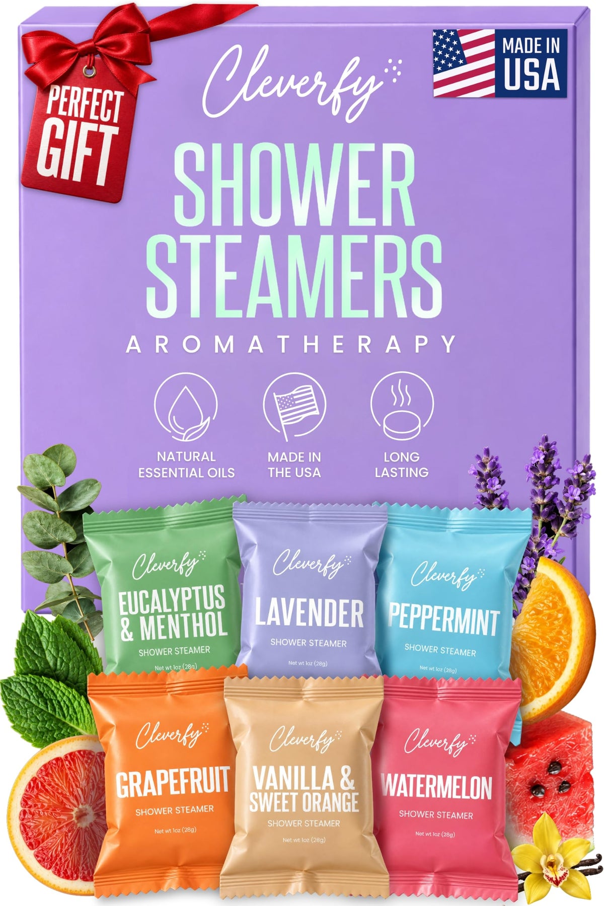 Cleverfy Shower Steamers Aromatherapy, Stocking Stuffers for Women, 6 Pack 🍁 All In One Marketplace Canada
