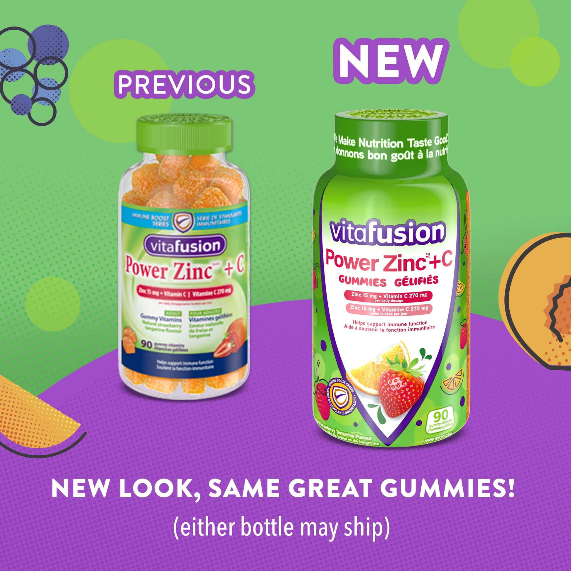 Vitafusion Power Zinc + C Gummy Vitamins - Helps Support Immune Function, Antioxidants, Healthy Hair, Skin, and Nails, One Month Supply - 90 Count Vitafusion store
