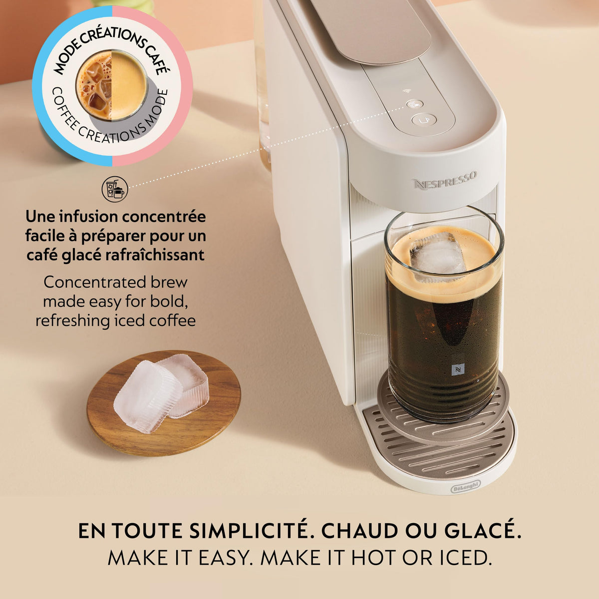 Nespresso Vertuo Up Coffee and Espresso Machine Pearl White