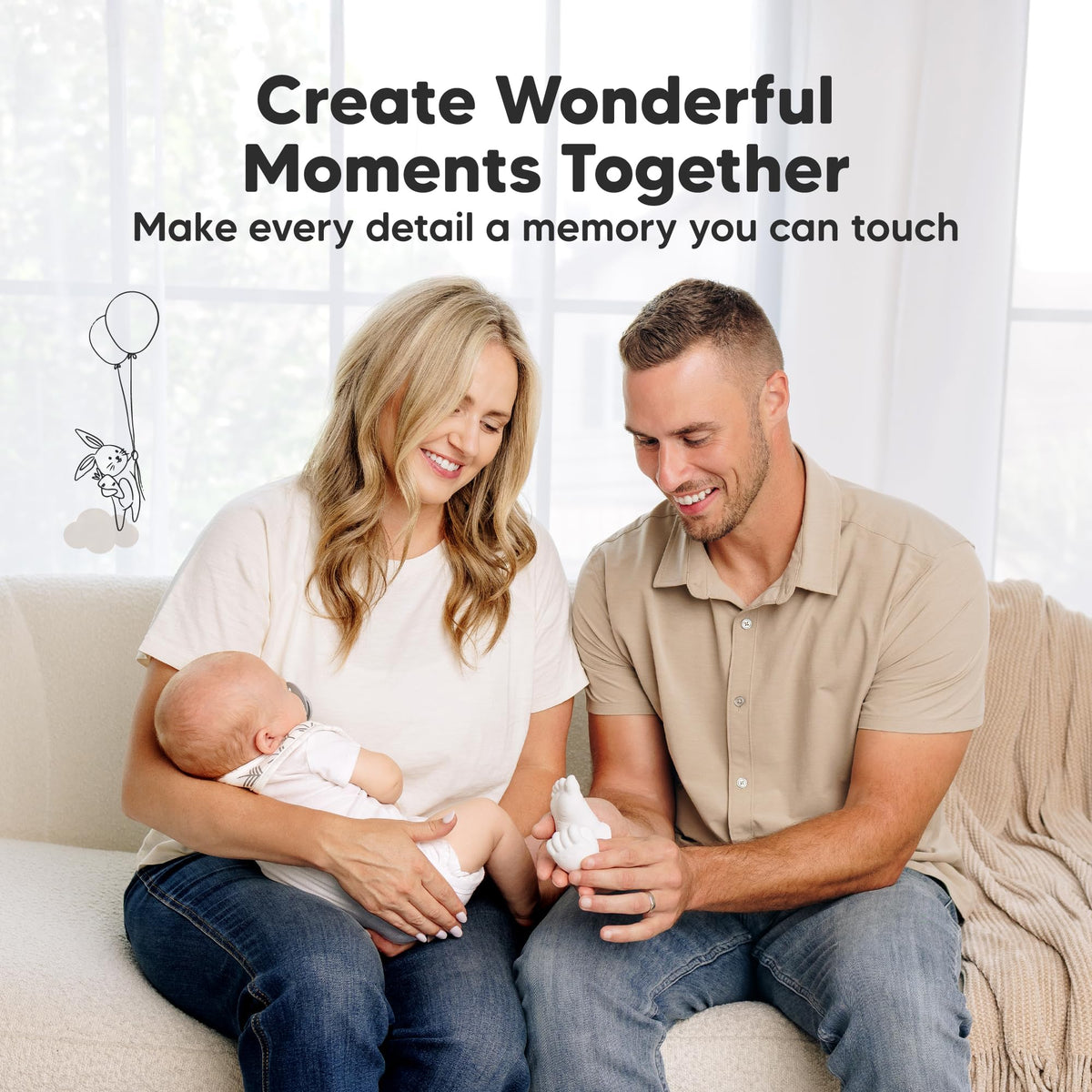 KeaBabies Baby Casting Kit Hands and Feet Mold 3D,Newborn (Oval, Ash Wood) 🍁 All In One Marketplace Canada
