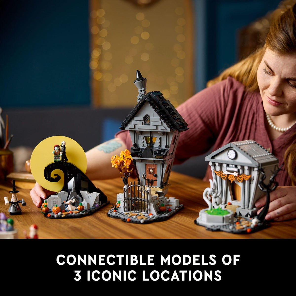 LEGO Disney Tim Burton's The Nightmare Before Christmas Decor - Building Set for Adults for Display, Ages 18+ - Collectible DIY Craft for Fans of Iconic Movie with Minifigures Included - 21351 🍁 All In One Marketplace Canada