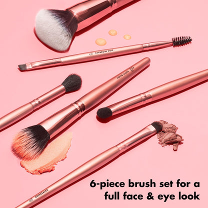 e.l.f. Flawless Face Kit, 6-Piece Brush Collection, Brushes For Face, Eyes & Brows, Vegan & Cruelty-Free - Available at All In One Marketplace Canada