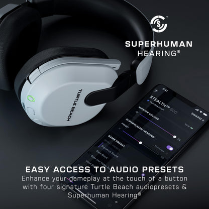 Turtle Beach Stealth 600 Wireless Multiplatform Amplified Gaming Headset for PS5, PS4, PC, Nintendo Switch & Mobile – Bluetooth, 80-Hr Battery, Noise-Cancelling Flip-to-Mute Mic, 50mm Speakers – White