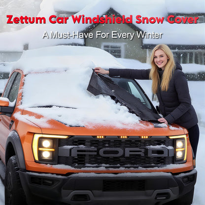 Zettum Truck Windshield Cover for Ice and Snow - 600D Large Windshield Snow Cover for Pickup Truck Heavy Duty, Winter Car Windshield Covers for Ford F150, Silverado, GMC Sierra, Ram, and More Trucks 🍁 All In One Marketplace Canada