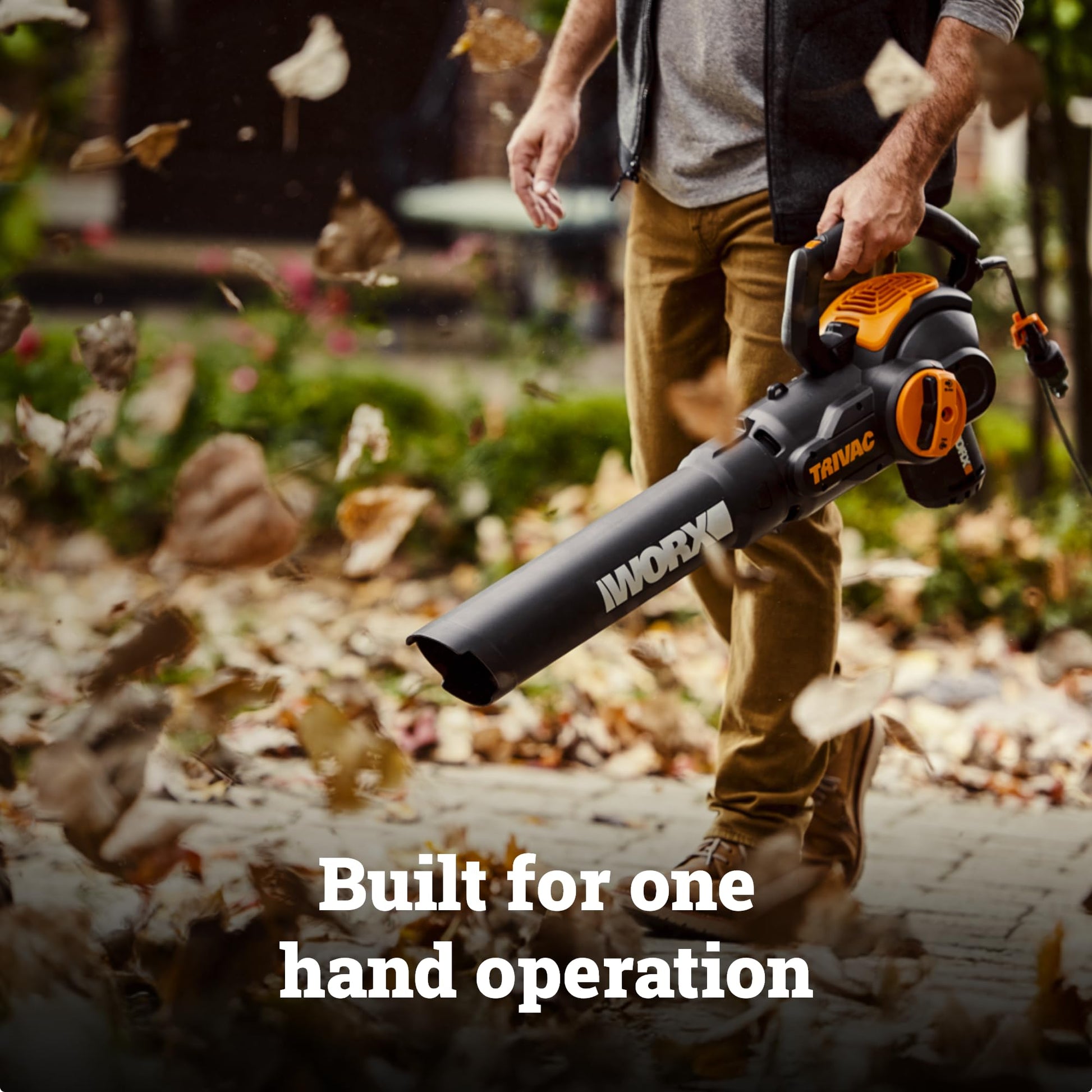 WORX 12 Amp Trivac 3-in-1 Electric Leaf Blower/Mulcher/Yard Vacuum - WG512 Worx