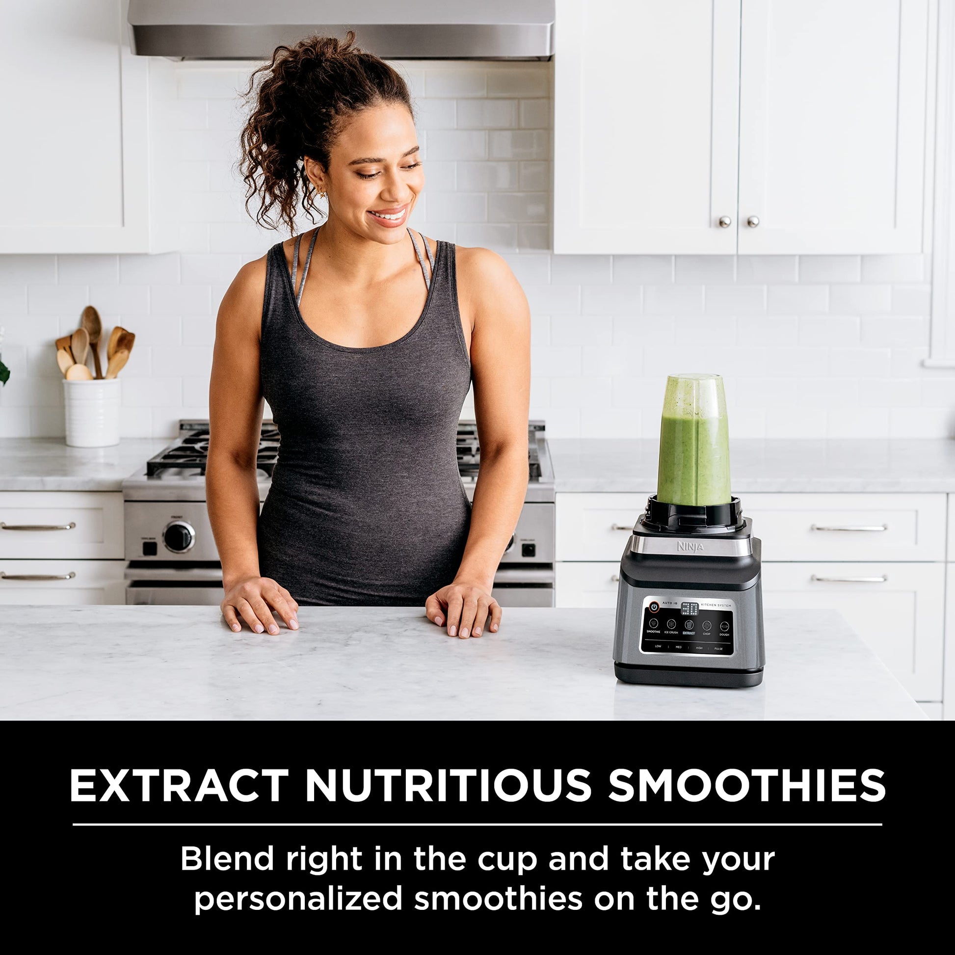 Ninja BN801C, Professional Plus Kitchen System With Auto-iQ, 72oz Pitcher, Black/Silver, 1400W (Canadian Version)