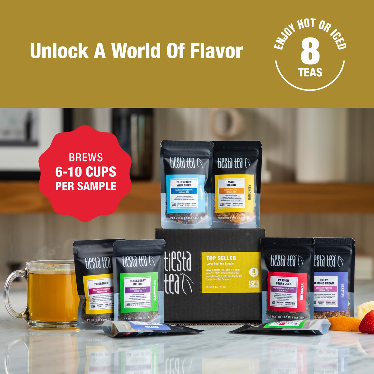 Tiesta Tea Favorites Starter Sampler Loose Leaf Tea Variety Set 8 Pouches 🍁 All In One Marketplace Canada
