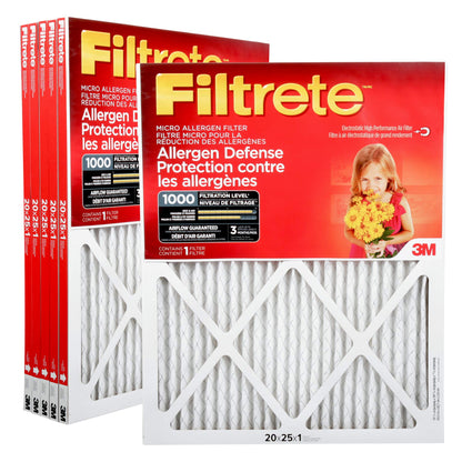 Filtrete 20x25x1 Furnace Filter, MPR 1000, MERV 11, Clean Living Basic Dust 3-Month Pleated 1-Inch Air Filters, 6 Filters 🍁 All In One Marketplace Canada
