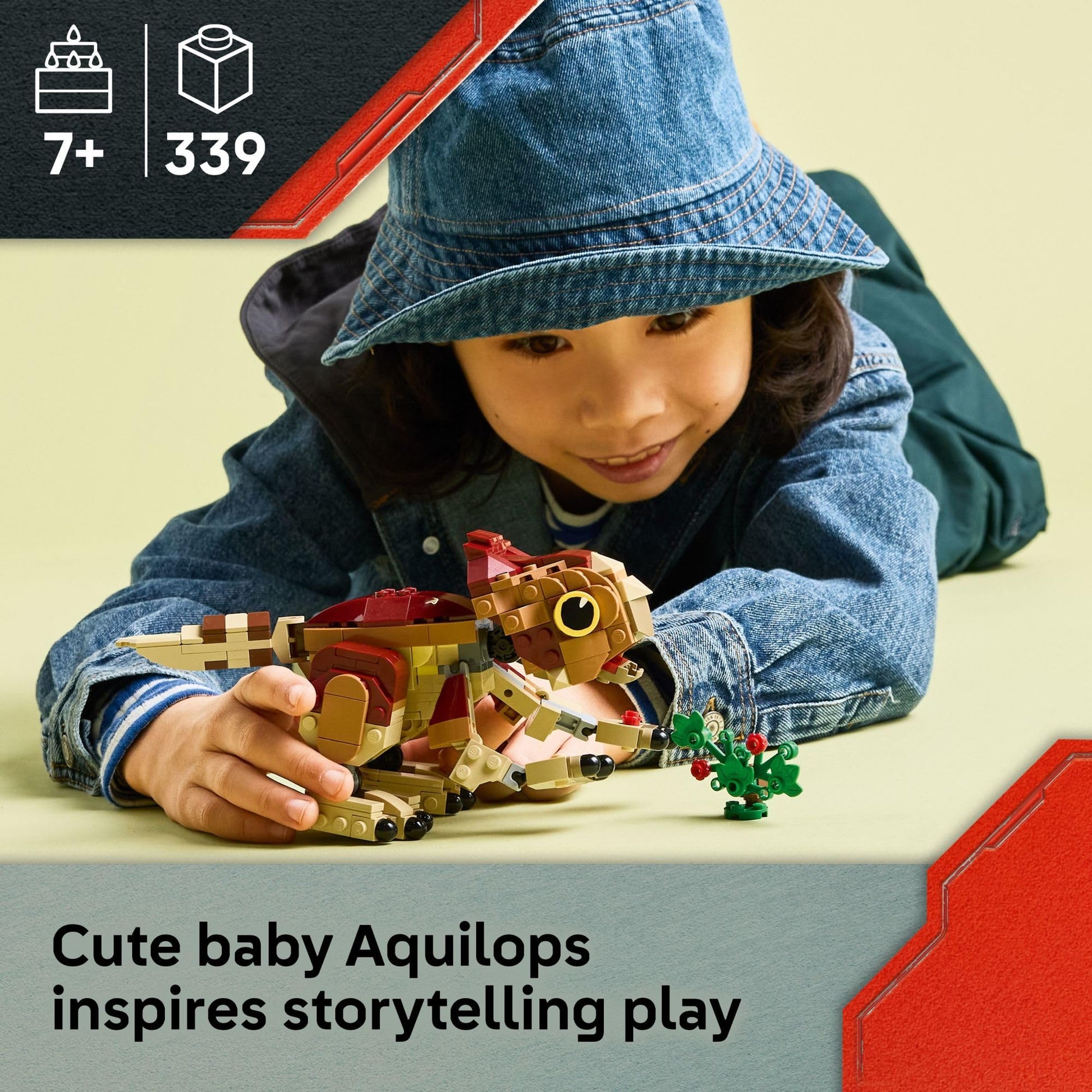 LEGO Jurassic World Baby Dinosaur Dolores: Aquilops Kids Toy - Educational and Learning Toy for Girls & Boys, Ages 7+ - Pretend Play Gift Idea for Birthdays - 76970 LEGO