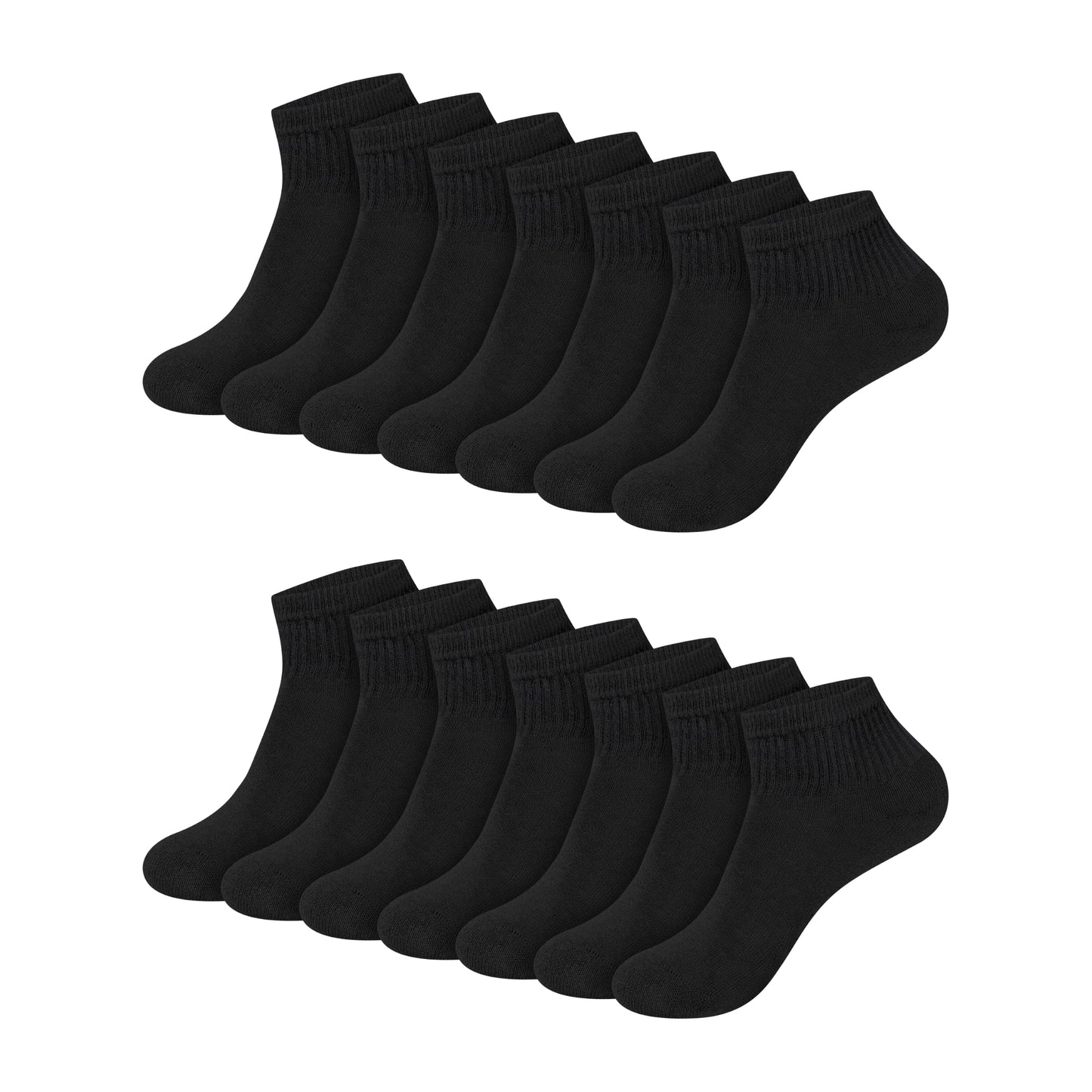 Hanes Womens Value Pack, Ankle Soft Moisture-wicking Socks, Available In 10 And 14-packs, Black - 14 Pack, 5-9 US Hanes