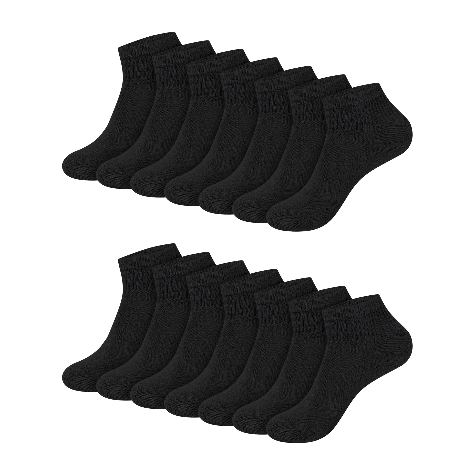 Hanes Womens Value Pack, Ankle Soft Moisture-wicking Socks, Available In 10 And 14-packs, Black - 14 Pack, 5-9 US Hanes