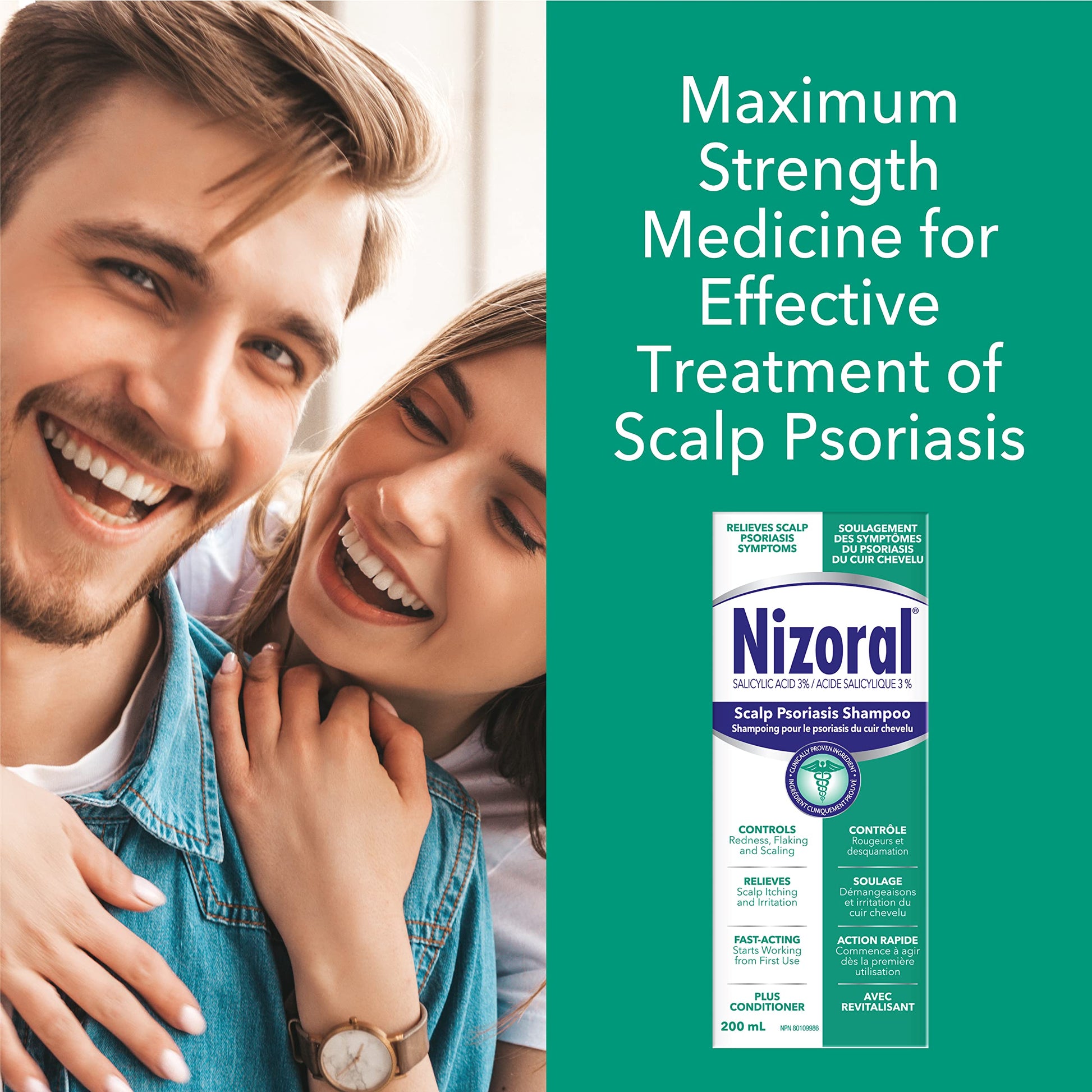 Nizoral Scalp Psoriasis Shampoo - Maximum Strength 200ml - Available at All In One Marketplace Canada