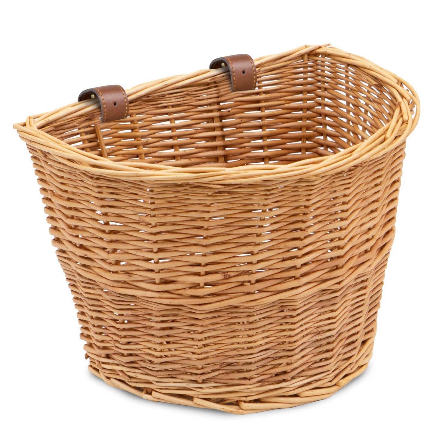 ProSource Wicker Bike Basket Front Cargo for Women and Men, Fits Most Bicycles, Beach Cruisers, Stationary Equipment, and Ebikes, Light Brown ProSource