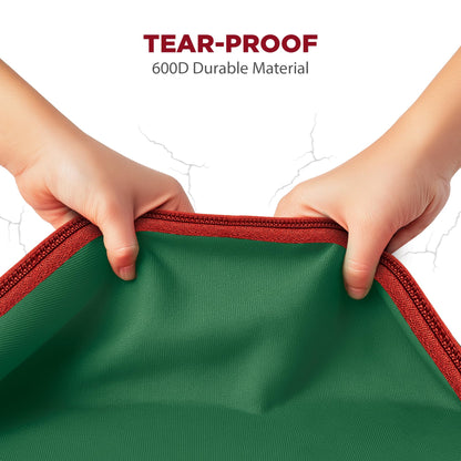 HOLDN' STORAGE Premium Wrapping Paper Storage Container - Durable 600D Tear-Proof, Fits 27 Rolls Gift Wrap, Extra Pockets for Ribbons & Bows, Underbed Storage - Ideal for Holiday Christmas, Green 🍁 All In One Marketplace Canada