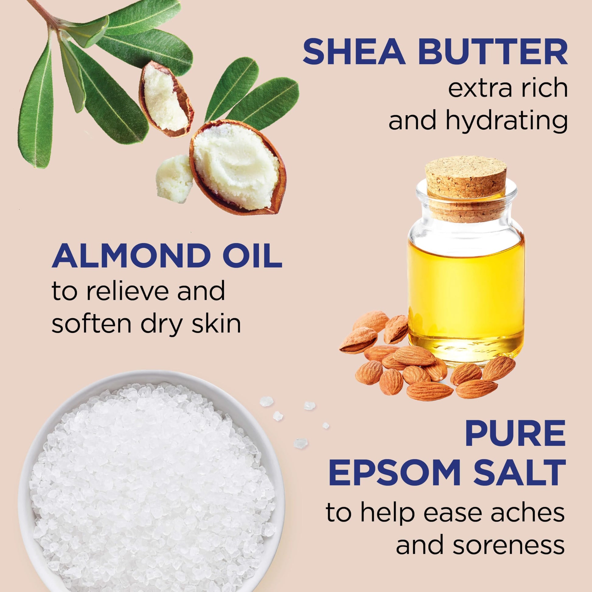 Dr Teal's Pure Epsom Salt Teal's Soaking Solution, Shea Butter & Almond Oil, 48 Oz