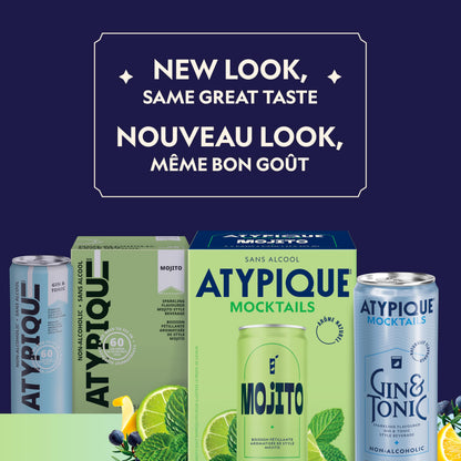 ATYPIQUE Mocktails Non-Alcoholic Cocktail, Red Sangria, 355 mL, 12-Count 🍁 All In One Marketplace Canada