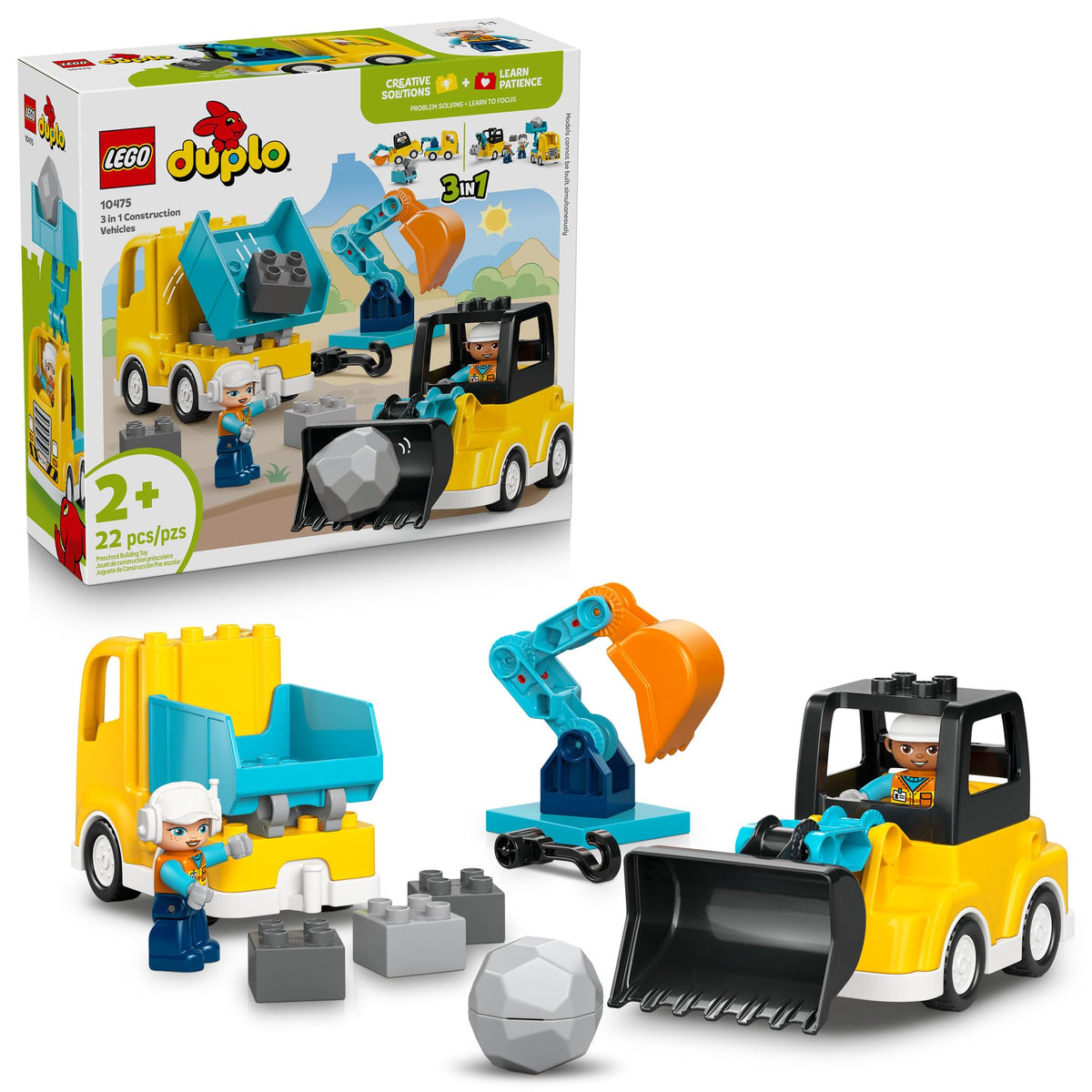 LEGO DUPLO Town 3 in 1 Construction Vehicles 10475