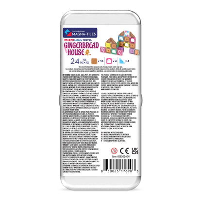 Magna-Tiles microMAGS 24-Piece Gingerbread House Travel Set, The Original Magnetic Building Brand 🍁 All In One Marketplace Canada