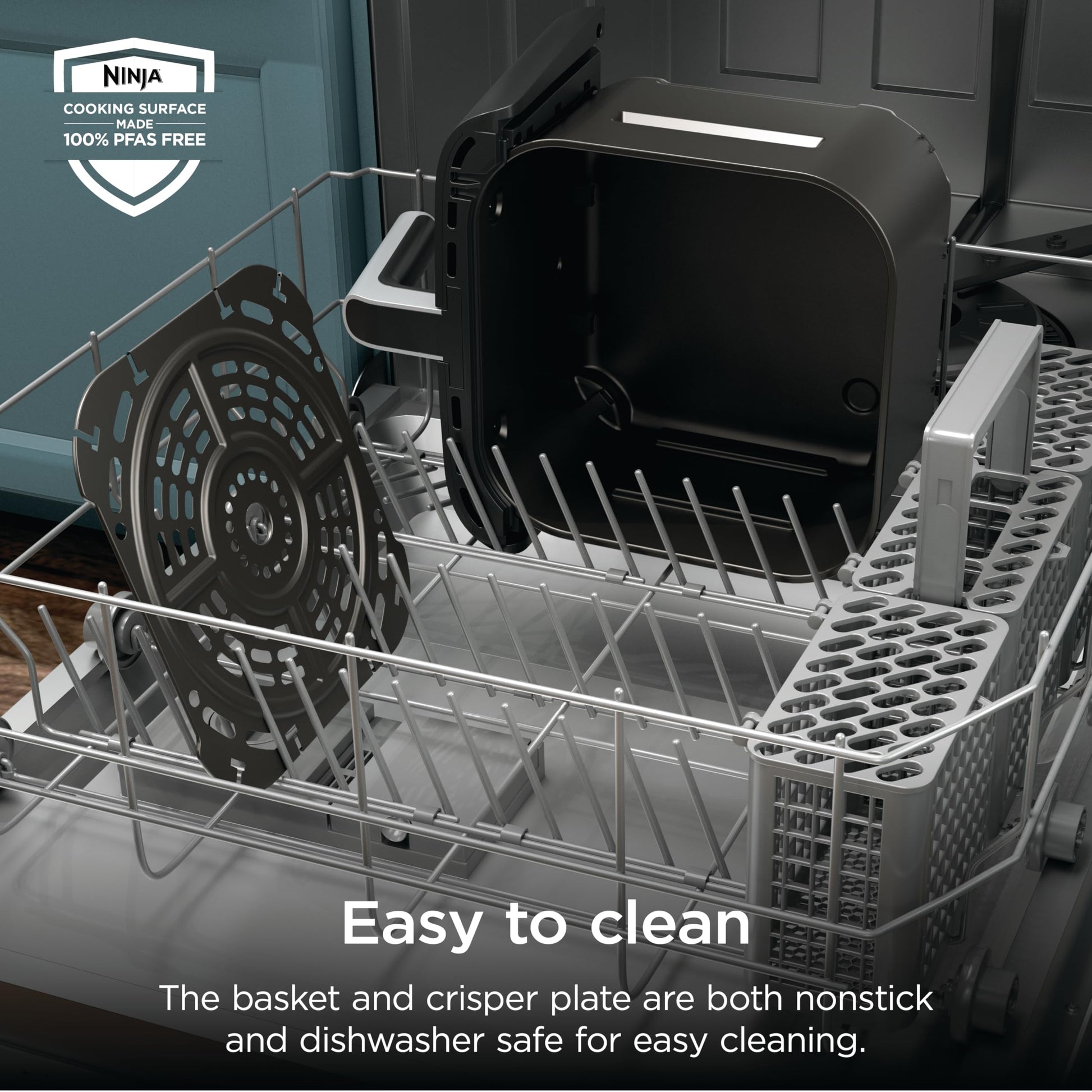 Ninja Air Fryer Pro 5-in-1, 5 QT Capacity, Air Fry, Bake, Roast, Reheat, and Dehydrate, Air Crisp Technology, Nonstick Basket & Crisper Plate, Grey, AF142C - Available at All In One Marketplace Canada