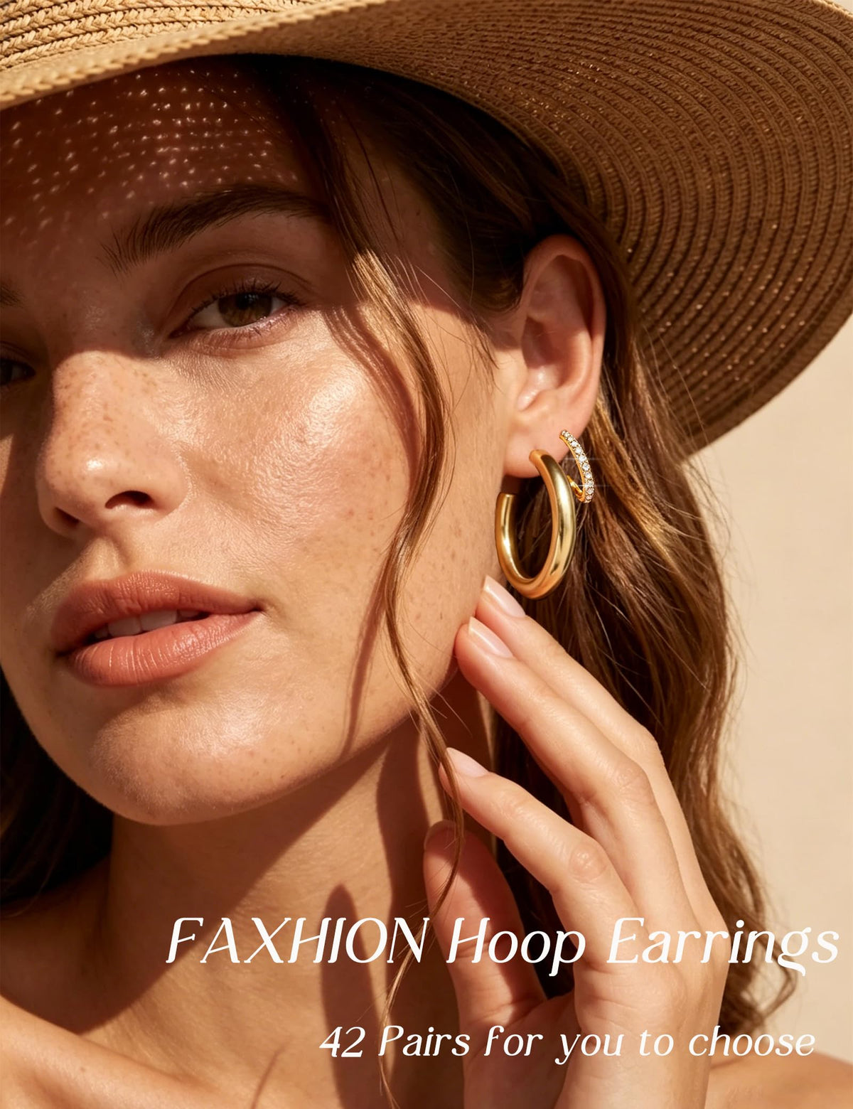42 Pairs Gold Hoop Earrings Set for Women, Fashion Chunky Pearl Earrings Multipack Twisted Statement Earring Pack, Hypoallergenic Small Big Hoops Earring for Birthday Party Christmas Jewelry Gift 🍁 All In One Marketplace Canada