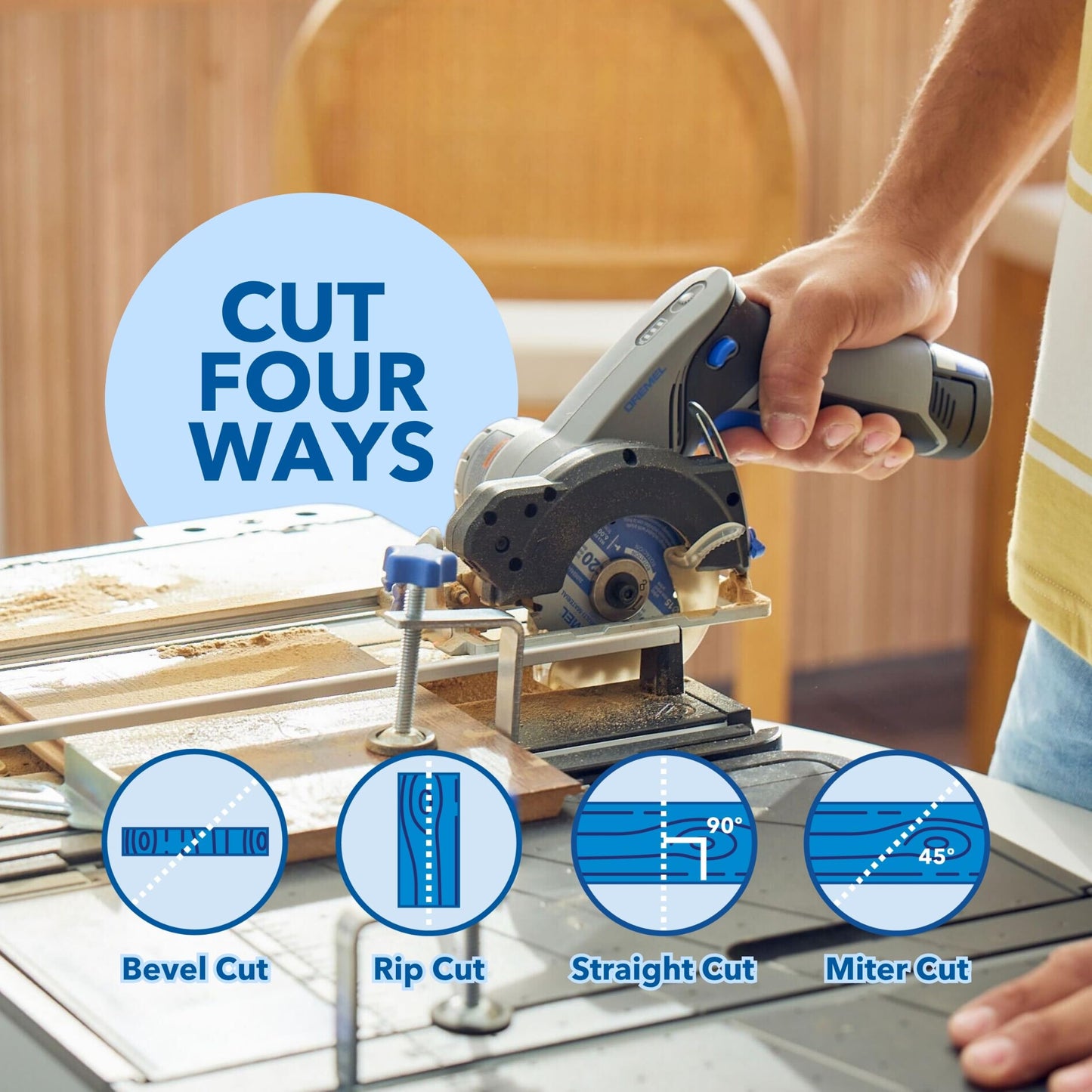 Dremel Blueprint Portable Saw Station with 12V Brushless Compact Circular Saw and Multi-Purpose Cutting Case (CS12V-S1C) Dremel