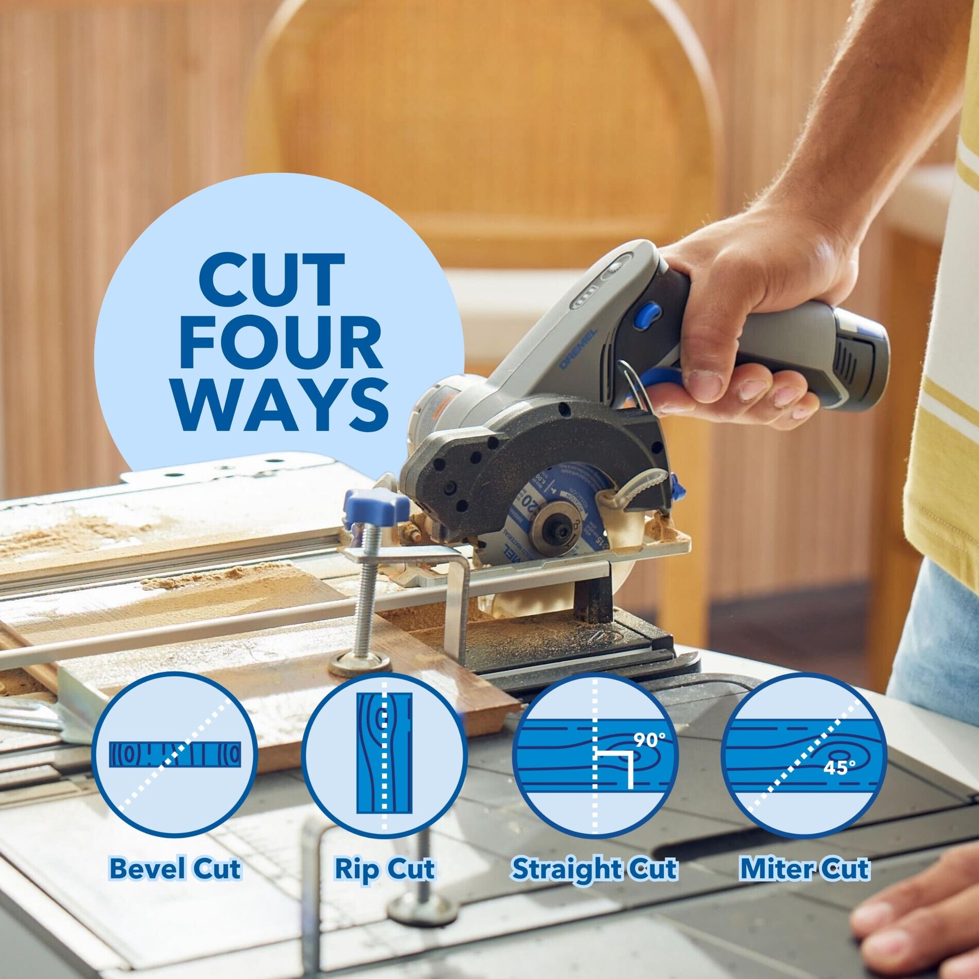 Dremel Blueprint Portable Saw Station with 12V Brushless Compact Circular Saw and Multi-Purpose Cutting Case (CS12V-S1C) Dremel