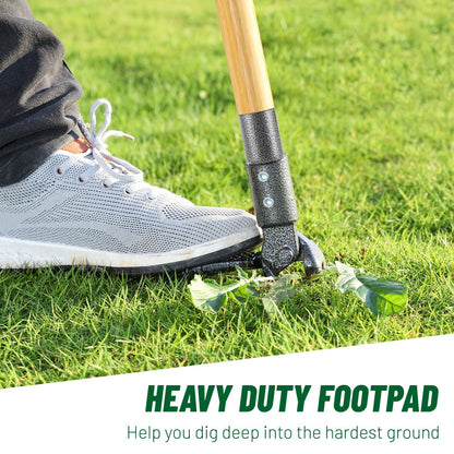 ORMALLA Weed Puller, 43.7in Long Handle Weed Remover, Dandelion Removal Tool, Natural Bamboo Handle and 4 Claws, Stand Up Garden Weed Root Remover, Pet Friendly (43.7in) - Available at All In One Marketplace Canada