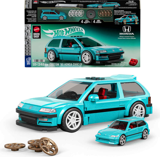 Mattel Brick Shop Hot Wheels Speed Series Building Set, Custom ’90 Honda Civic EF with 248 Pieces, Realistic Details and Custom Decals, Adult Collectors and Kids Ages 10+ 🍁 All In One Marketplace Canada Mattel