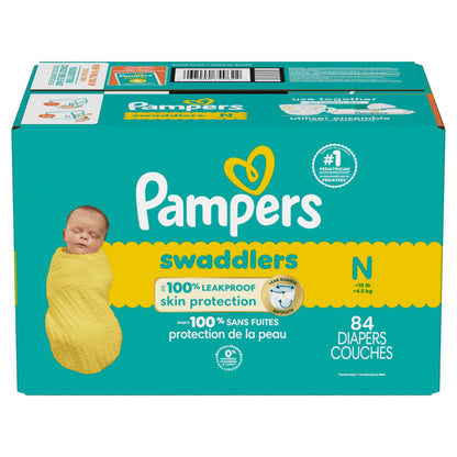 Pampers Swaddlers Diapers, Size 0 (up to 10 lbs), 84 Count, Absorbent, Keeps Baby Dry and Comfortable, Skin Safe Disposable Baby Diaper 🍁 All In One Marketplace Canada