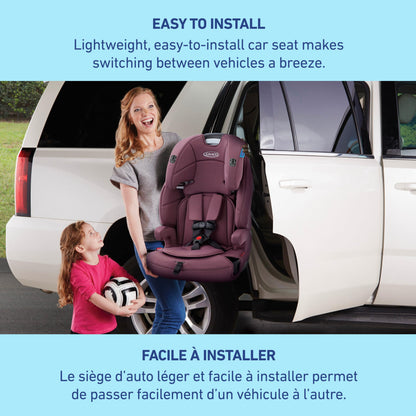 Graco Tranzitions 3-in-1 Harness Booster Seat, Toddler to Big Kid Car Seat from 10-45 kg (22-100lb), Harness/Highback/Backless Booster, Eloise