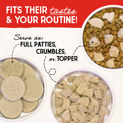 Stella & Chewy’s Freeze Dried Raw Dinner Patties – Grain Free Dog Food, Protein Rich Chewy’s Chicken Recipe – 708g Bag