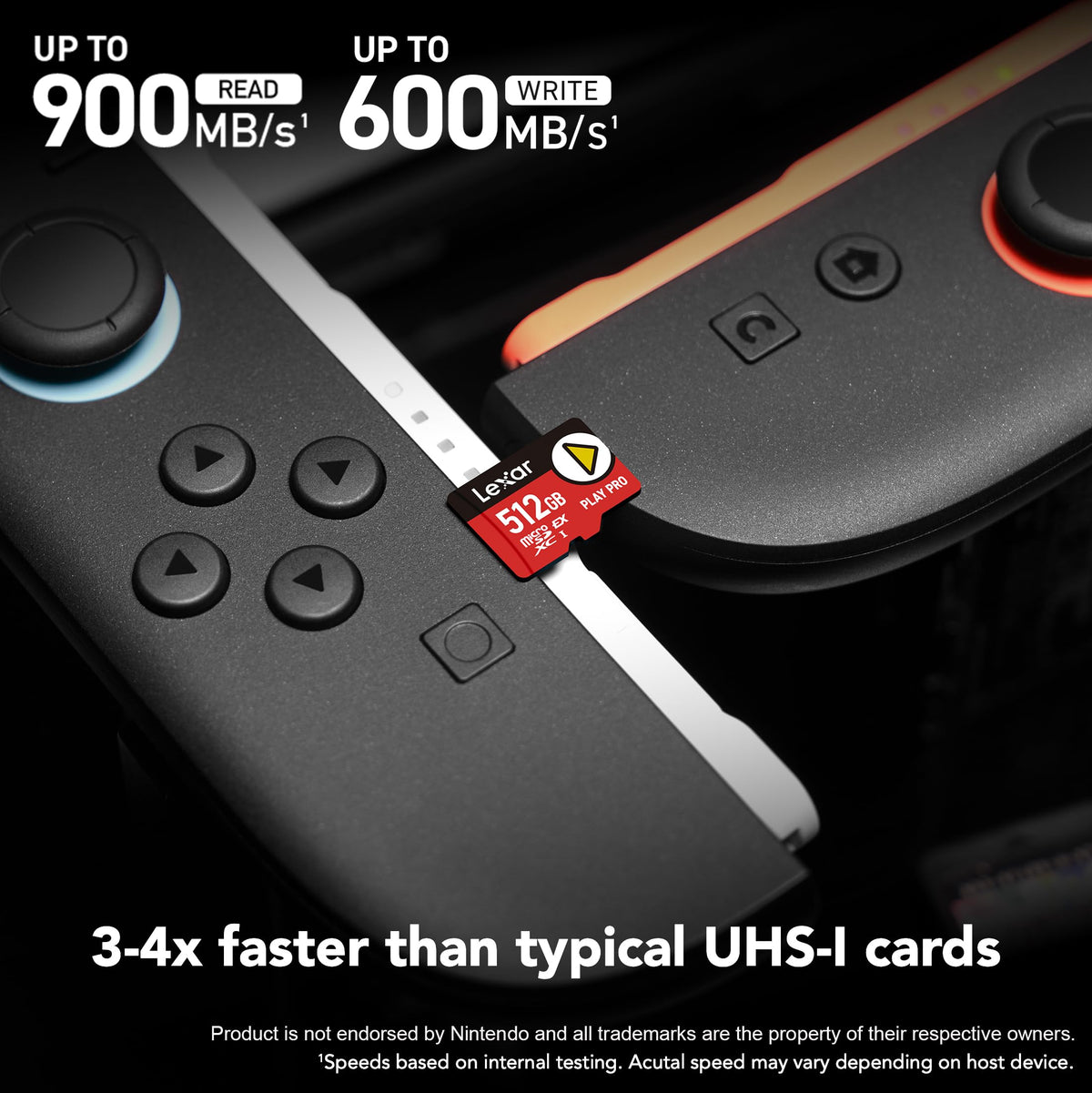 Lexar 512GB Play PRO Micro SD Express Card, 900MB/s Read, 4K, V30, UHS-I