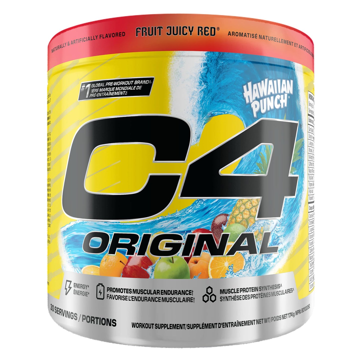Cellucor C4 Original Pre Workout Powder - Sugar Free Preworkout Energy for Men & Women - 150mg Caffeine, Beta Alanine, Creatine - Hawaiian Punch Fruit Juicy Red, 30 Servings Cellucor