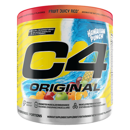 Cellucor C4 Original Pre Workout Powder - Sugar Free Preworkout Energy for Men & Women - 150mg Caffeine, Beta Alanine, Creatine - Hawaiian Punch Fruit Juicy Red, 30 Servings Cellucor