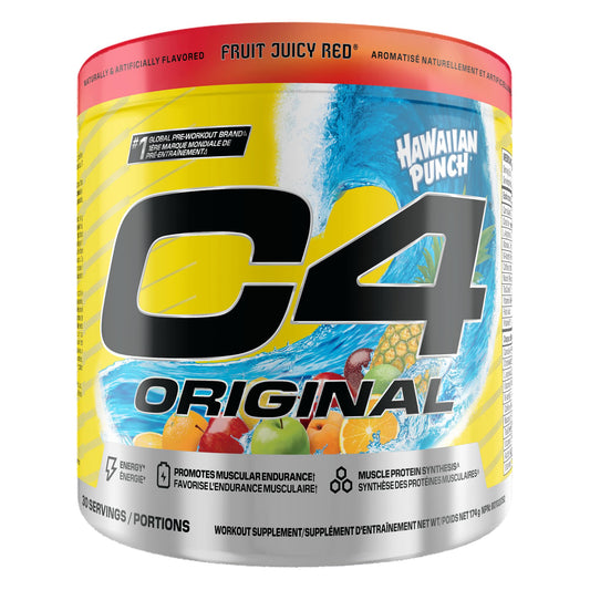 Cellucor C4 Original Pre Workout Powder - Sugar Free Preworkout Energy for Men & Women - 150mg Caffeine, Beta Alanine, Creatine - Hawaiian Punch Fruit Juicy Red, 30 Servings Cellucor