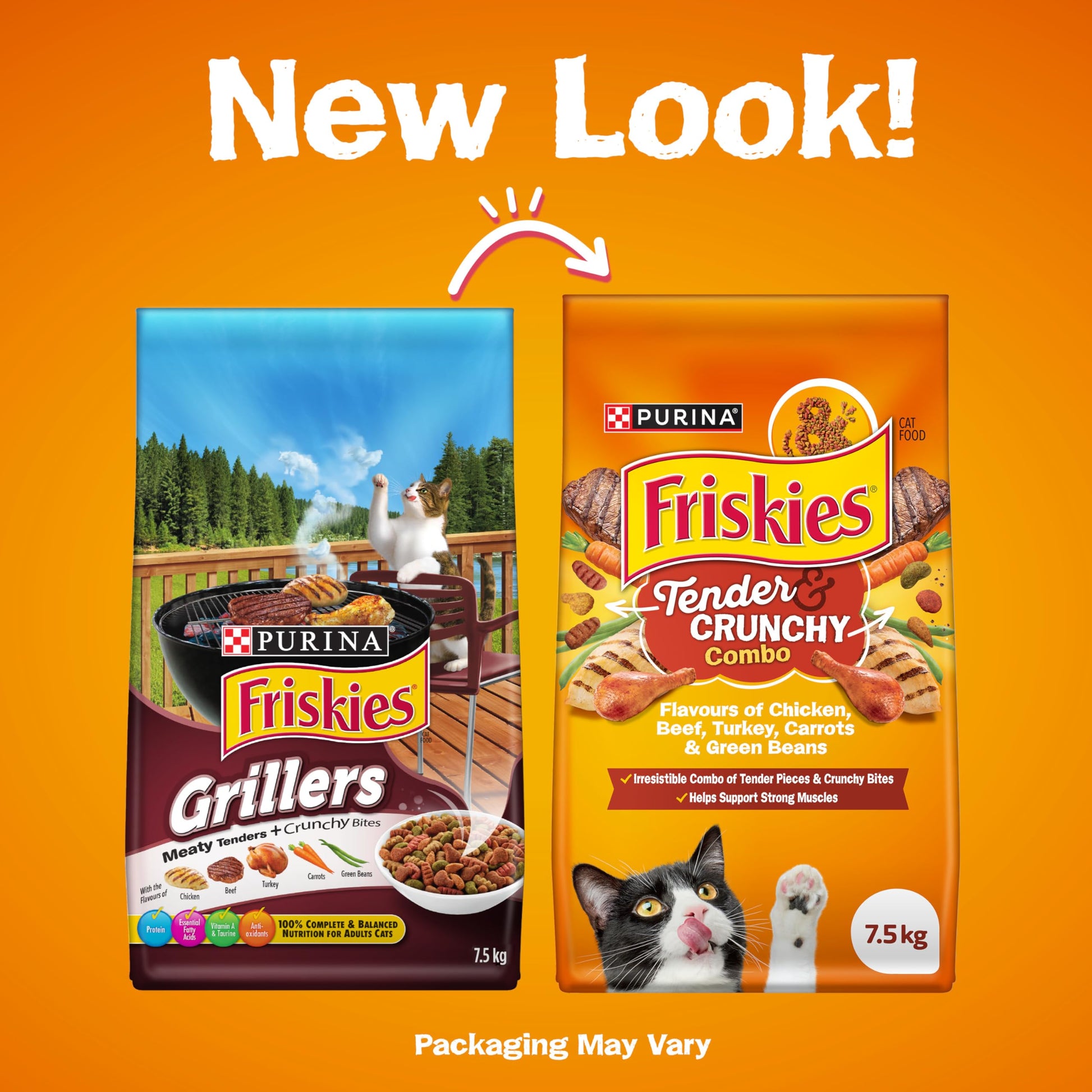Friskies Grillers Tenders & Crunchy Bites Dry Cat Food - 7.5 kg Bag