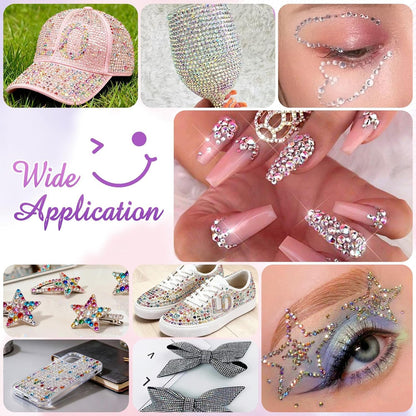 42 Colors 32000Pcs Jelly Rhinestones Bedazzling Kit, 3mm Multicolor Flatback Gems for Crafting, Bedazzle Kit with Tweezers Pen 3Pcs B7000 Glue for Clothes Book Shoes Nails Art Makeup - Available at All In One Marketplace Canada