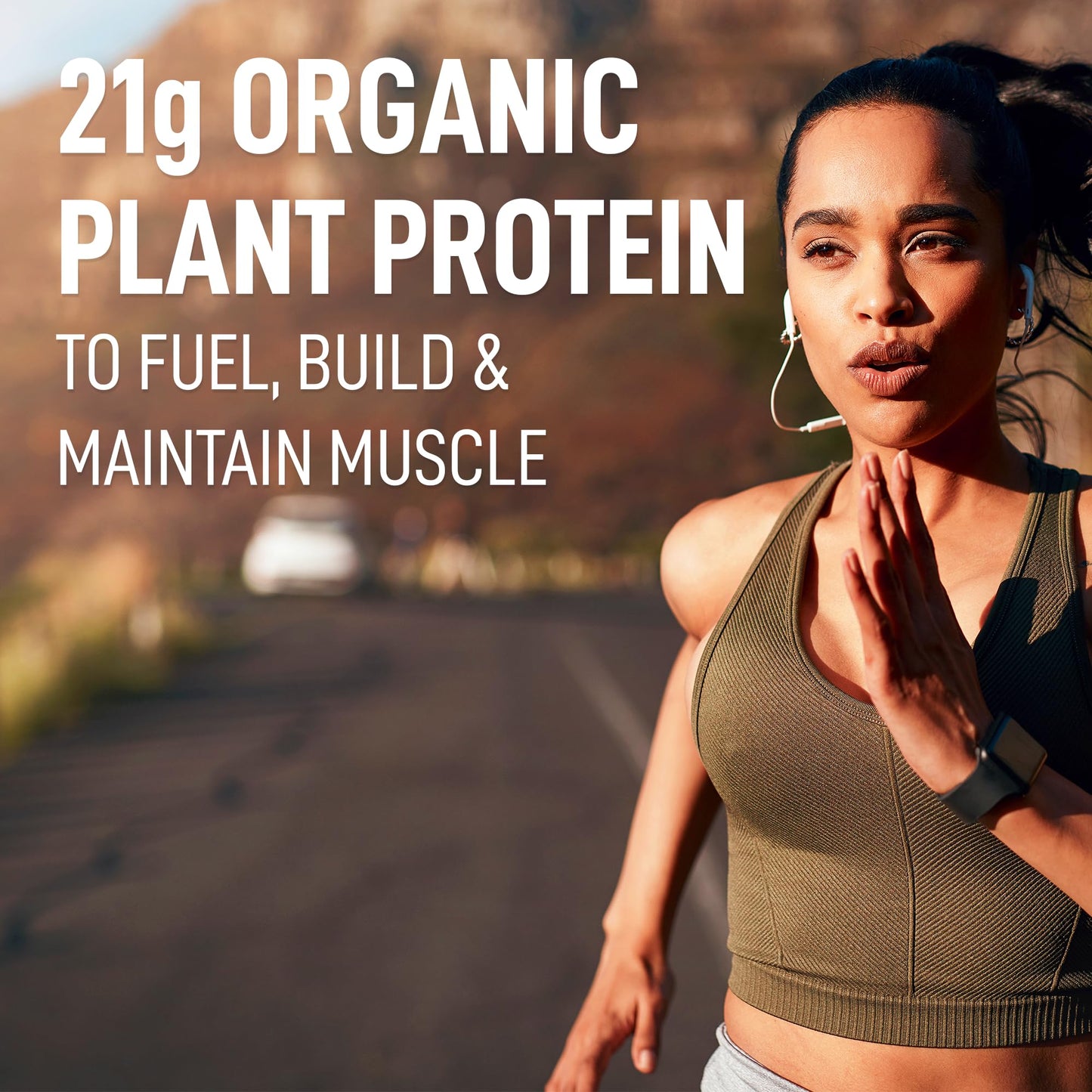 LEANFIT ORGANIC PLANT-BASED PROTEIN, Natural Chocolate - Vegan, Soy Free, Gluten Free, Dairy Free, Sugar Free - 21g Protein, 40 Servings, 1.5kg Bag