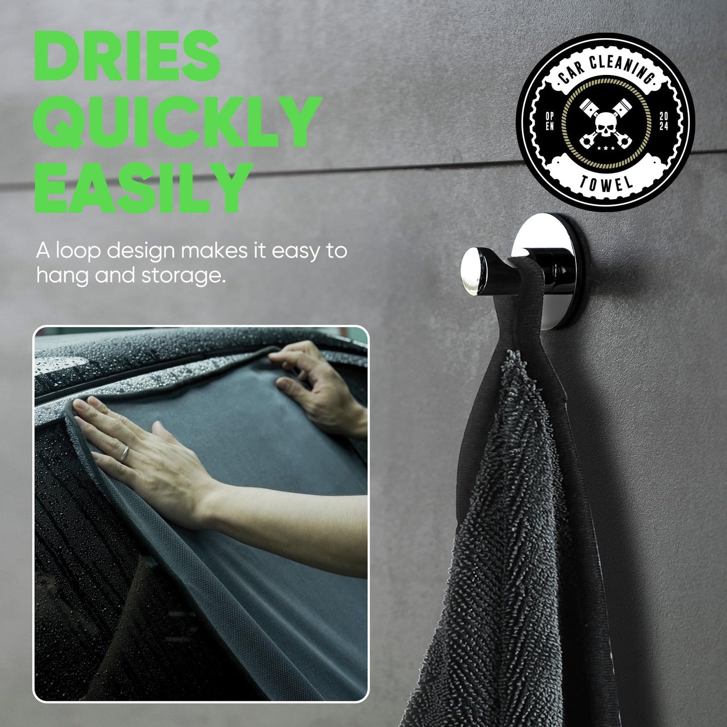 KKV 2-Pack Microfiber Towels (35"x 24") Extra Large Ultra Absorbent Drying Towel for Cars and Trucks, Without Streaks, Scratches, or Water Spots