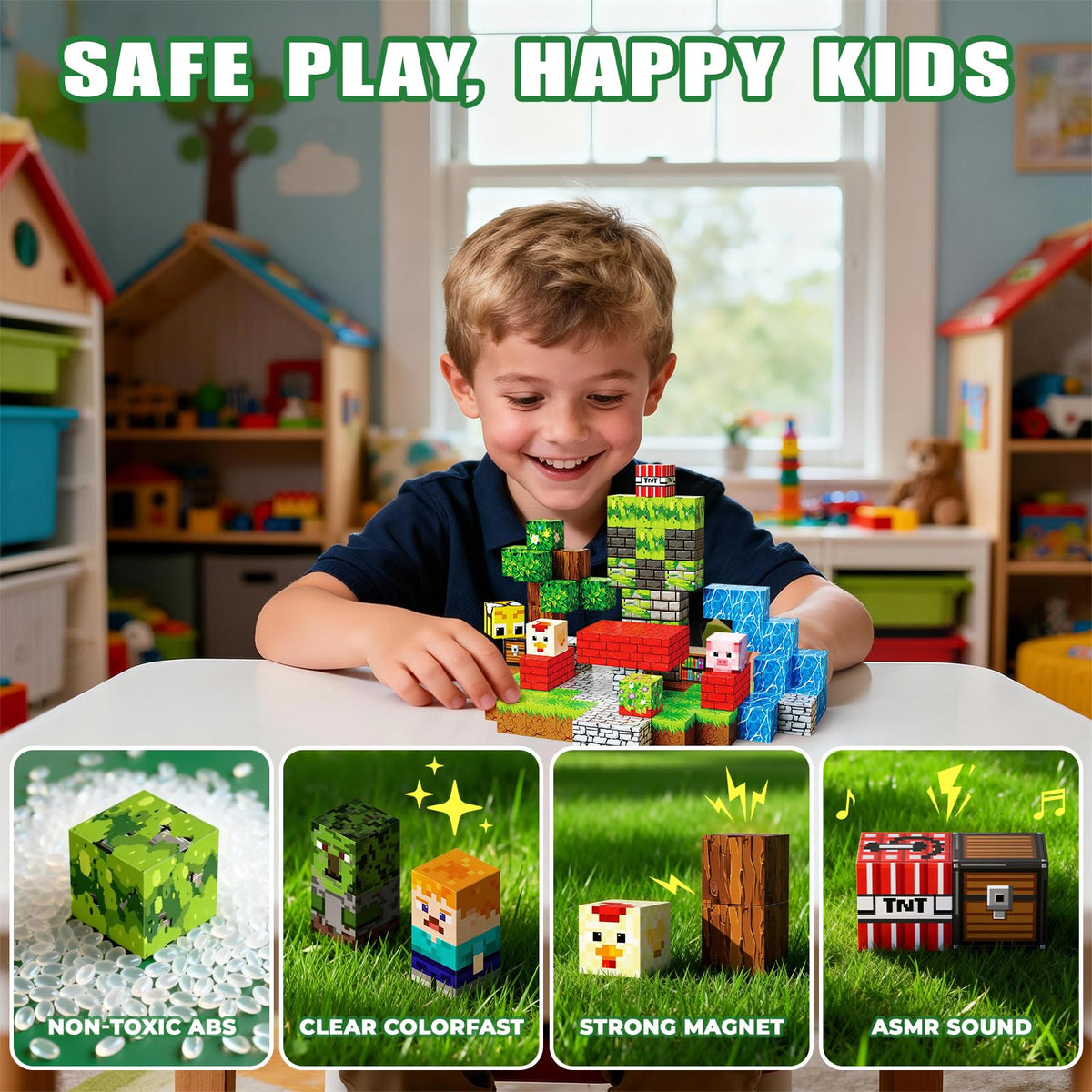 100PCS Magnetic Blocks| Magnetic Building Cubes| STEM Educational Toys 🍁 All In One Marketplace Canada
