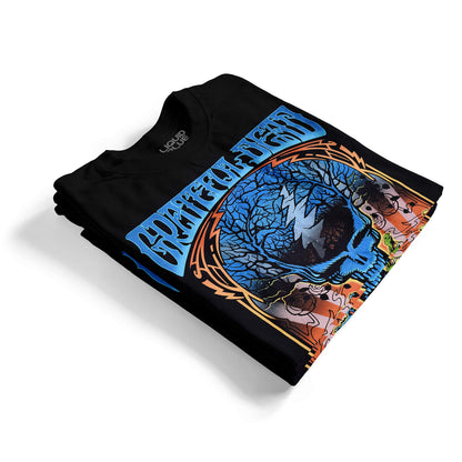 T-shirt Liquid Blue Grateful Dead Halloween Berkeley '84, manches courtes, noir, très grand (XL)