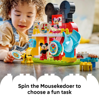 LEGO DUPLO Disney Mickey Mouse Clubhouse with Minnie & Pluto Building Toy - Fine Motor Skill Toy for Toddlers, Ages 2+ - Mickey Mouse Toy for Boys & Girls - Birthday Gift for Kids - 10465 LEGO