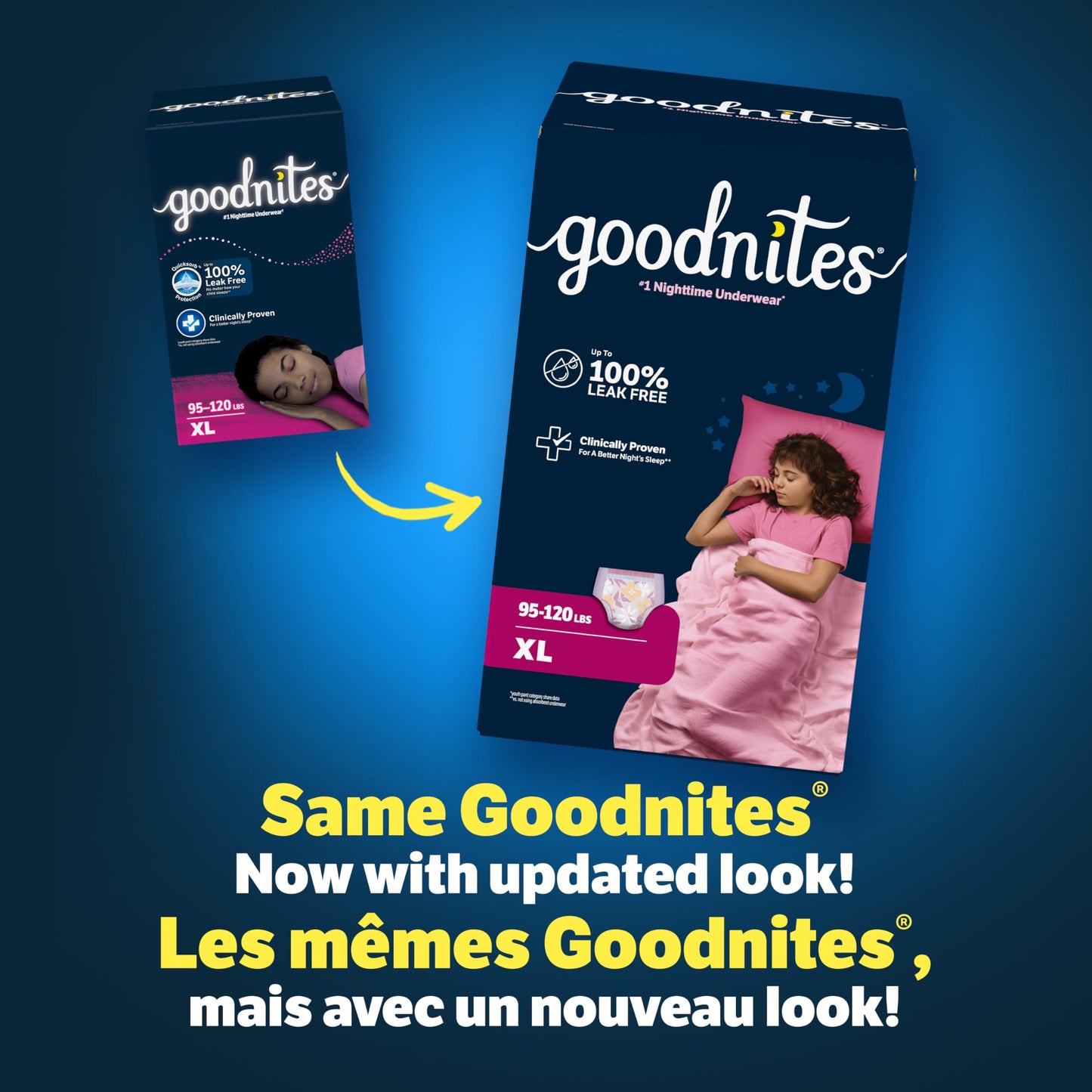 GoodNites Girls' Nighttime Bedwetting Underwear, Extra Large, 28 Ct