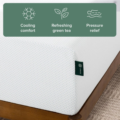 Zinus Twin Mattress - 10 Inch Green Tea Cooling Gel Memory Foam Mattress, Pressure Relief, for Cool Sleep, CertiPUR-US Certified Foam, Mattress in a Box, 10-Year Warranty, Twin Size